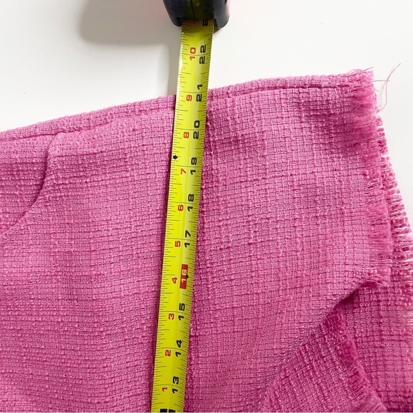 NEW Nordstrom Luminary Size L Womens Chino Shorts Twill Pink Fuschia Frayed Hem - Picture 11 of 11